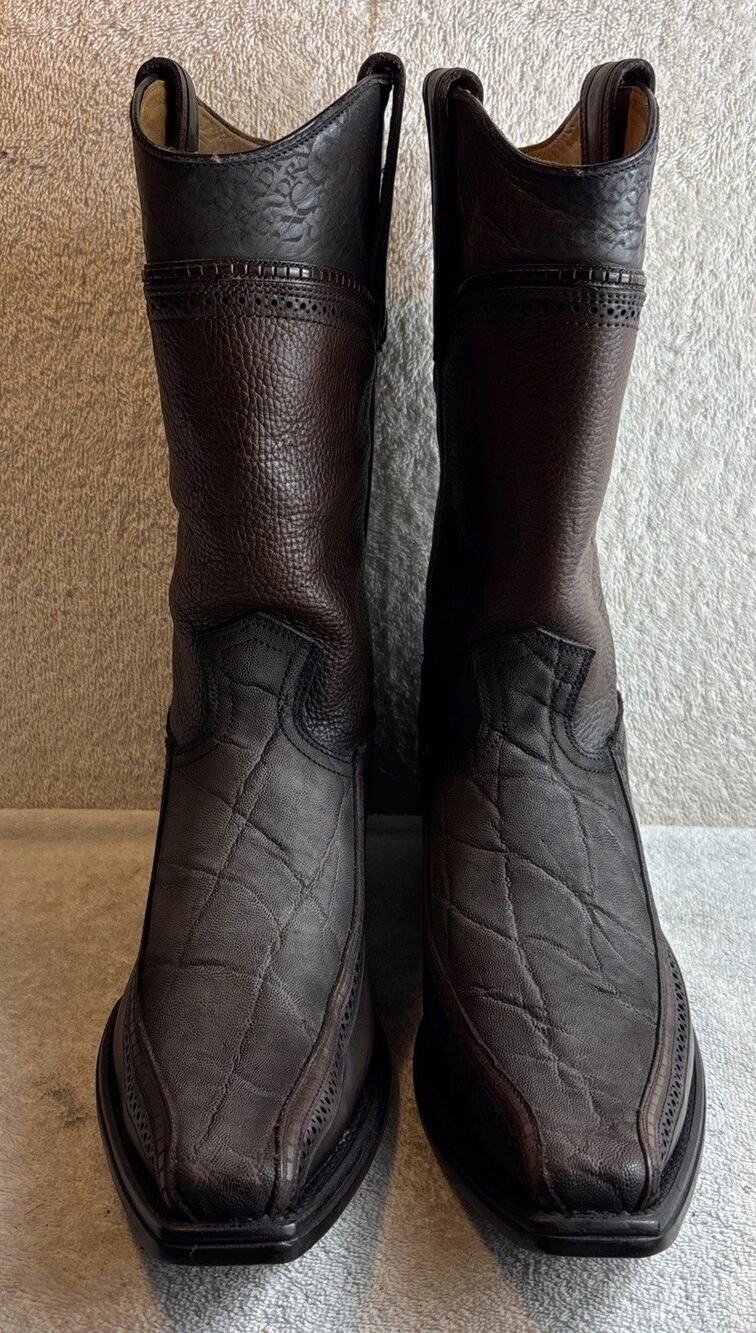 Cuadra Men's Chocolate Brown 3 Pieces Leather Western Boots Size 11 EE 30397